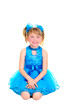 Cute little girl in ballroom dress