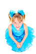 Cute little girl in ballroom dress