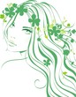 Girl with flowers in hair
