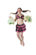 Girl cheerleader jump