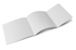 Open blank folded flyer Open blank folded flyer