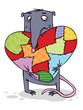 Sad old mouse with a soft heart