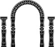 fantasy arch and columns. stencil. second variant