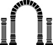 fantasy arch and columns. stencil. first variant