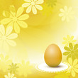 Osterei mit foralem Hintergrund - Ostergrüße