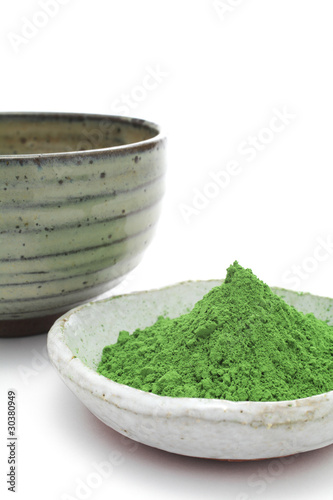 Photo: 抹茶と茶碗 抹茶と茶碗