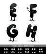 Funny alphabet. Easy to edit. Make your own funny word.