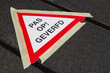Wet paint sign in Dutch