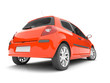 3d red car on a white background