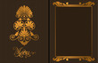 Luxury restaurant menu, with gold decorative elements Luxury restaurant menu, with gold decorative elements