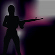 girl with gun silhouette girl with gun silhouette