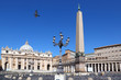 Vatican Museum in Basilica of St. Peter and obelisk at day Vatican Museum in Basilica of St. Peter and obelisk at day