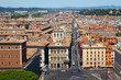 panorama of Rome from Altar of Fatherland at summer day in Rome