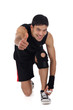 Young nepalese man athlete, thumb up Young nepalese man athlete, thumb up