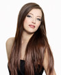 attractive woman with  long gloss hair
