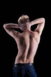 Beauty naked man spine