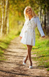 Young woman walking