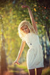 Young woman walking