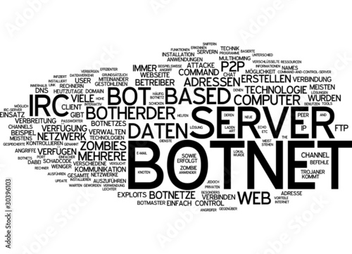 Illustration: Botnet Botnetz Botnet Botnetz