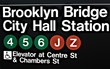 Sign in subway station in New York