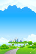 Green Landscape with business island