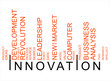 colorful INNOVATIONtext barcode, vector