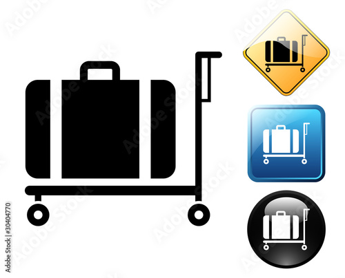Luggage on Luggage Cart Pictogram And Signs Teracreonte 30404770 Portfolio