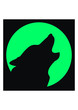 Wolf and moon. Silhouette. Avatar. Wolf and moon. Silhouette. Avatar.