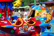 Girl riding on a carousel Girl riding on a carousel