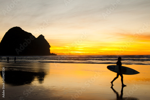 Photo: Surfer at Beach Surfer at Beach