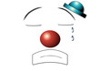 clown pleure et chapeau