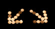 arrows on a black background