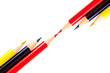 Colored pencils isolated on white Colored pencils isolated on white