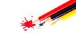 Colored pencils with blurred color Colored pencils with blurred color