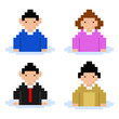 men and women pixel buddies
