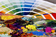Photo: Color chart and artistic paint Color chart and artistic paint