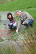 Teenagers in environmental professional training. Teenagers in environmental professional training.