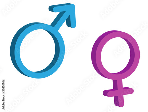 Illustration: Geneder Sign 3d Geneder Sign 3d