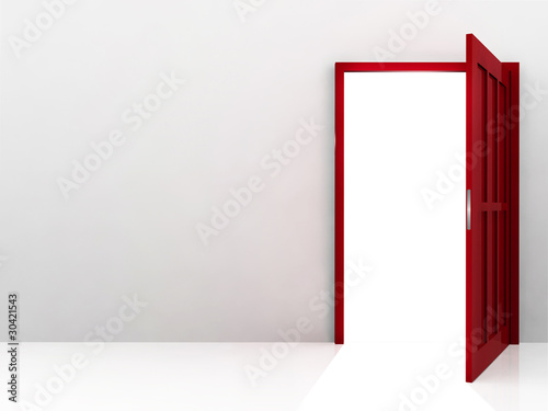 Illustration: Abstract red door Abstract red door
