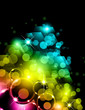 Futuristic Rainbow Lights Background for Poster of Flyers