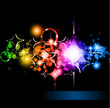Stars Sparkle Background with Rainbow Gradient