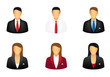 Set of business people icons