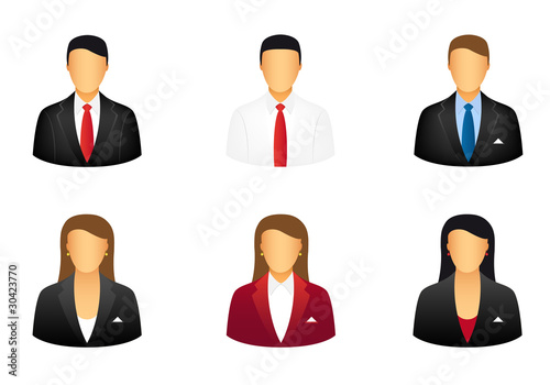 Vector: Set of business people icons Set of business people icons