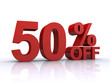 50 percent off discount