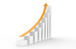 Business Graph, orange and white