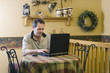 Businessman working from home