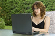 Businesswoman working from home