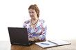Businesswoman working on a laptop