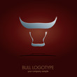 Logo Silver Bull. Concept of 	 strength and virility # Vector