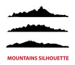 Mountain vector silhouettes